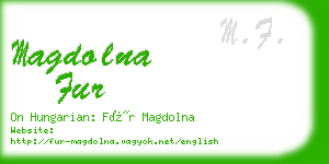 magdolna fur business card